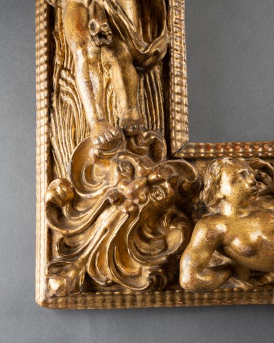 Cadre aux 4 saisons en bois doré - Italie (Florence) vers 1600 - Galerie Alexandre Piatti