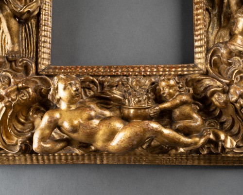 <= 16th century - Frame with the 4 seasons Gilded wood - Italy (Florence) circa 1600