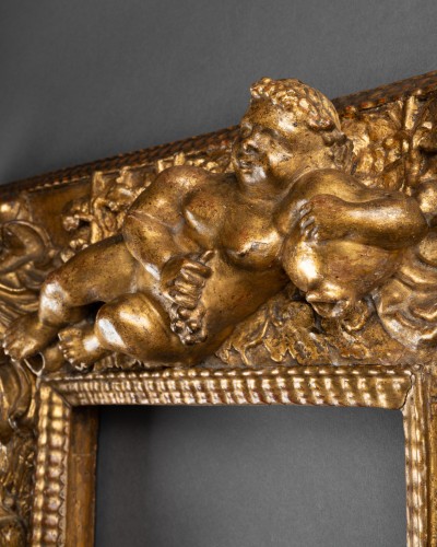 Cadre aux 4 saisons en bois doré - Italie (Florence) vers 1600 - Renaissance