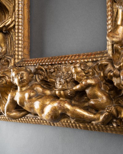 Antiquités - Frame with the 4 seasons Gilded wood - Italy (Florence) circa 1600