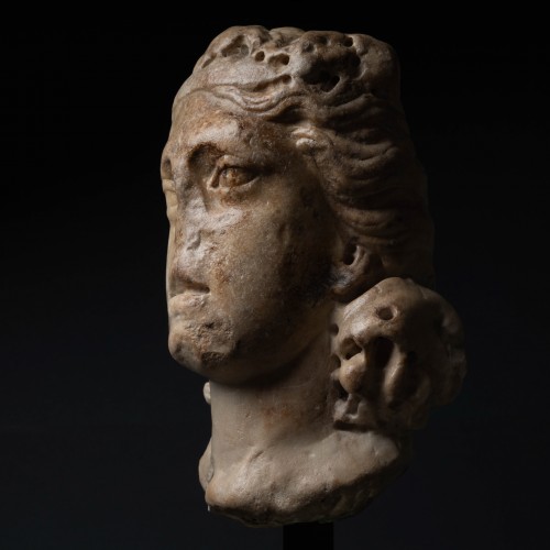 Sculpture Sculpture en Marbre - Tête de vertu en marbre - Italie (Sienne) XIVe siècle