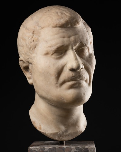 Marble Head of Agrippa - Roman Empire 1st century BC - Ancient Art Style 