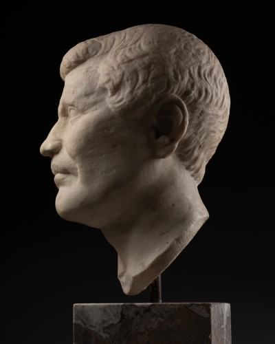 Antiquités - Tête d’Agrippa en marbre - Empire romain 1er siècle avant JC
