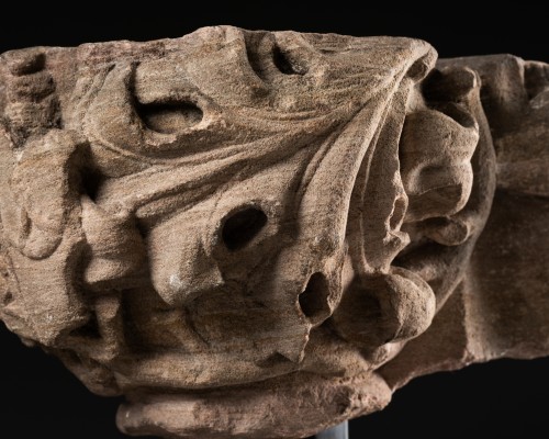 Antiquités - Élément d’architecture en grès des Vosges - Grand Est XVe siècle