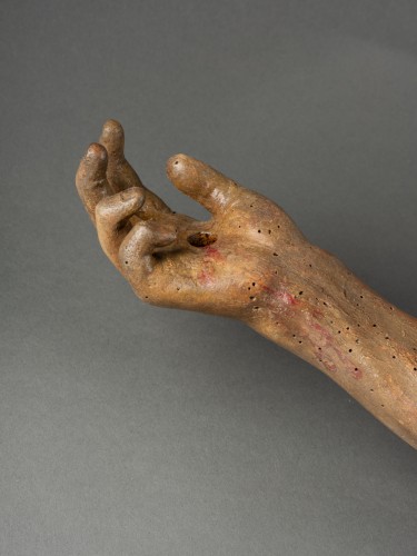 Antiquités - Christ en bois polychromé - Italie, école Florentine circa 1500