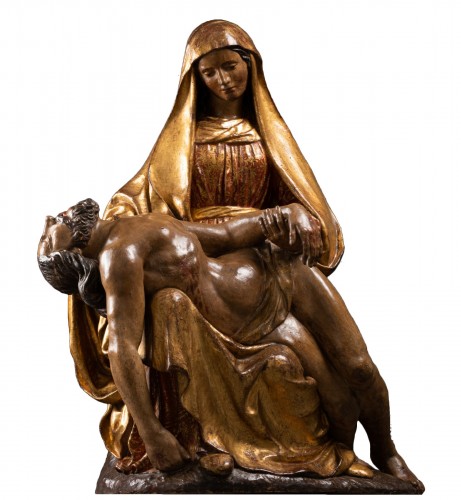 Pietà, attribué à Alonso Berruguete Bois doré et polychromé Début XVIe siècle