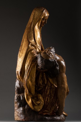 Sculpture Sculpture en Bois - Pietà, attribué à Alonso Berruguete Bois doré et polychromé Début XVIe siècle