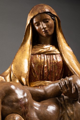 Pietà, attribué à Alonso Berruguete Bois doré et polychromé Début XVIe siècle - Renaissance