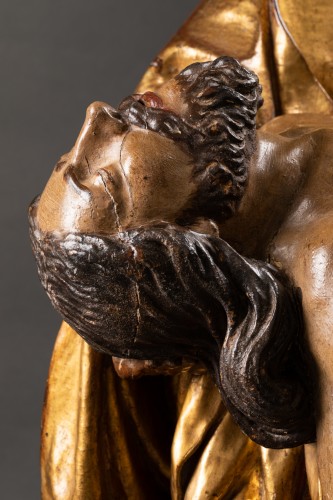 Antiquités - Pietà, attribué à Alonso Berruguete Bois doré et polychromé Début XVIe siècle