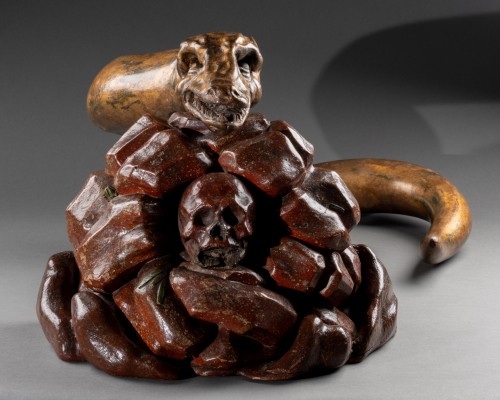 Objets de Curiosité  - Serpent en bois - Italie XVIIe siècle