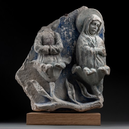 Sculpture Sculpture en pierre - Arbre de Jessé en pierre calcaire - France XVe siècle