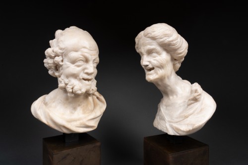 Antiquités - Pair of marble busts - Italy Late 17th century