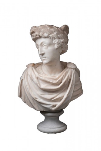 Buste en marbre représentant le dieu Hermès - Italie XVIIe siècle
