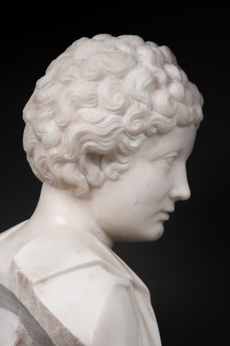  - Bust of young Marcus Aurelius in marble - France 18th century