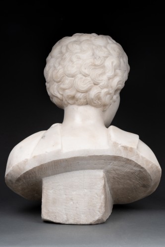 Antiquités - Buste de Marc-Aurèle jeune en marbre - France XVIIIe siècle