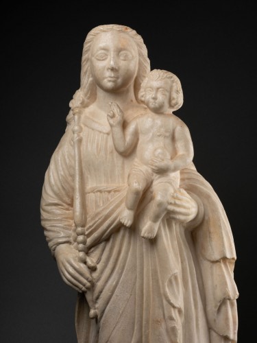 Antiquités - Virgin and Child in marble - Italy 16th century