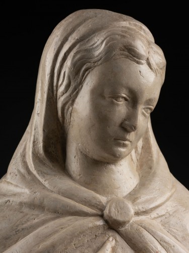 Demi-buste d'une Vierge de l'Annonciation - Italie  fin du XVe siècle - Galerie Alexandre Piatti