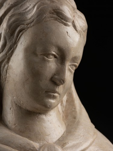 XIe au XVe siècle - Demi-buste d'une Vierge de l'Annonciation - Italie  fin du XVe siècle