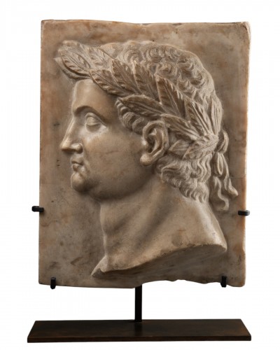 Presumed portrait of Domitian,- Marble bas-relief,  Italy 16th century