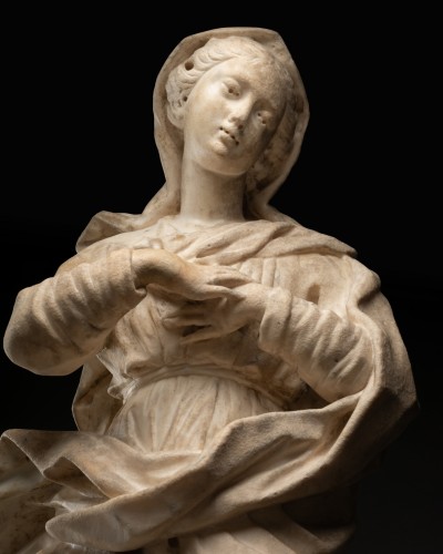 Louis XIV - Immaculate Conception in marble - Genoa Late 17th century