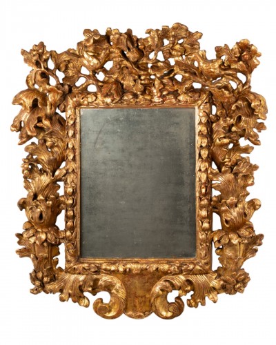 Miroir en bois doré - Émilie-Romagne XVIIe siècle