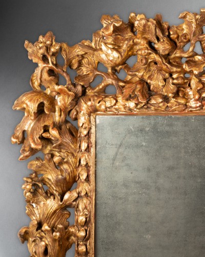 Miroir en bois doré - Émilie-Romagne XVIIe siècle - Miroirs, Trumeaux Style 