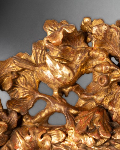 Antiquités - Miroir en bois doré - Émilie-Romagne XVIIe siècle