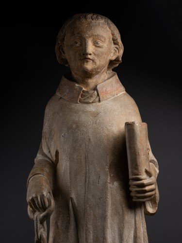 St. Leonard in stone - France 14th century - Sculpture Style Middle age