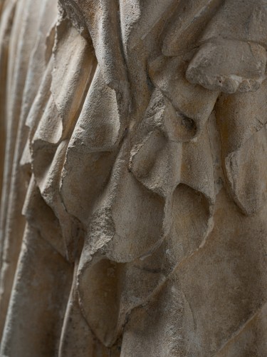 Sculpture Sculpture en pierre - Vierge à l’enfant – Lorraine début XIVe siècle