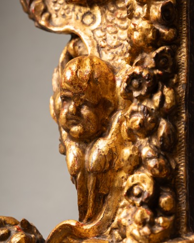 Antiquités - Tabernacle en bois doré – Lombardie, Italie XVIIe siècle