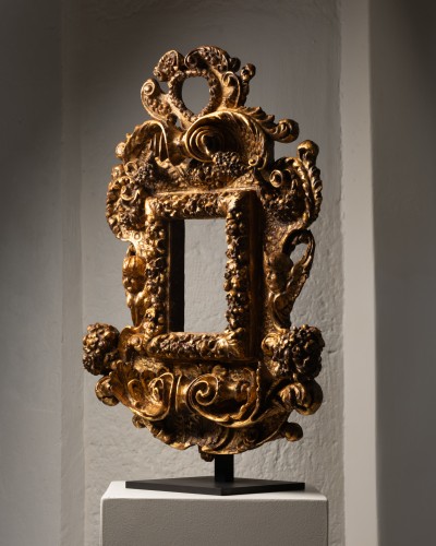 Antiquités - Tabernacle en bois doré – Lombardie, Italie XVIIe siècle