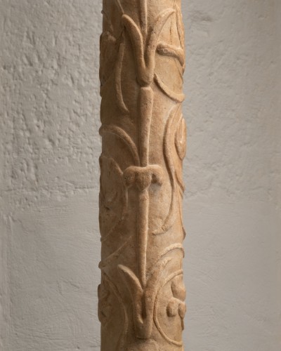Antiquités - Byzantine-inspired Romanesque Column – Tuscany, Italy12th century