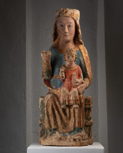 Sedes Sapientiae – Catalogne, Espagne XIIIe siècle - Sculpture Style Moyen Âge