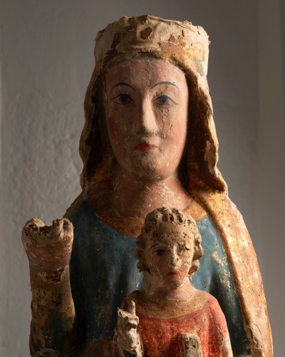 Sculpture Sculpture en Bois - Sedes Sapientiae – Catalogne, Espagne XIIIe siècle