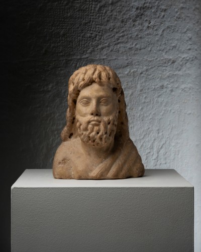 Sculpture  - Marble sculpture of Christ the Philosopher – Early Christian 4th century 