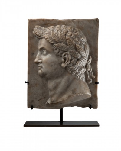 Presumed portrait of Domitian Marble bas-relief,  Italy 16th century