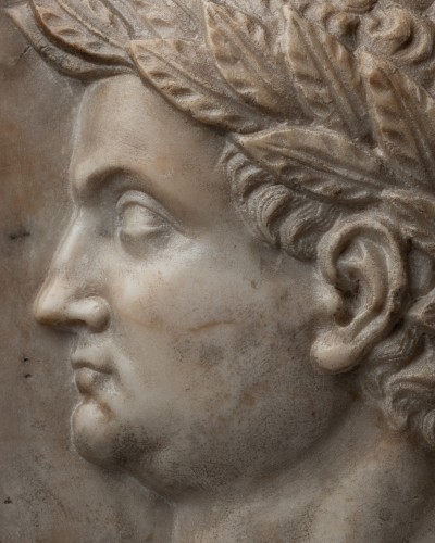 Presumed portrait of Domitian Marble bas-relief,  Italy 16th century - 