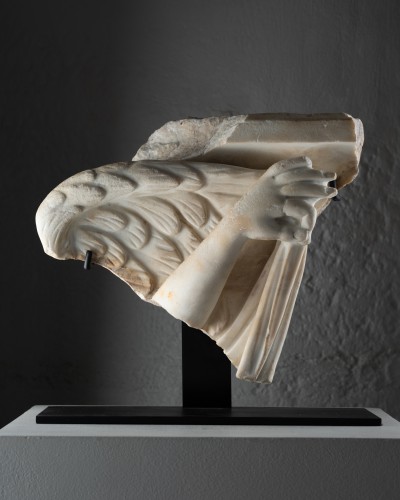 Relief fragment depicting Nike, Roman Empire 3rd century - Ancient Art Style 