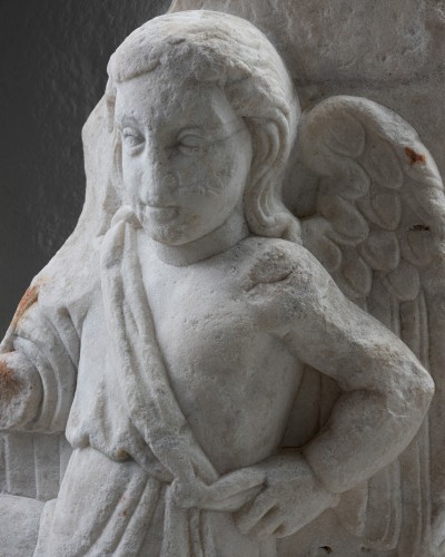 Fragment of a marble relief depicting a winged genius, 2nd–3rd century - Ancient Art Style 