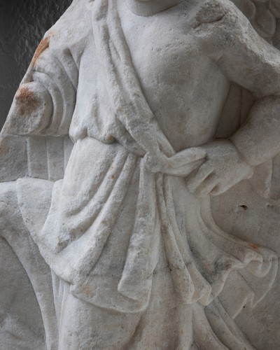 Fragment of a marble relief depicting a winged genius, 2nd–3rd century - 