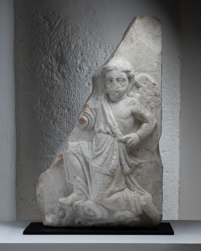  - Fragment of a marble relief depicting a winged genius, 2nd–3rd century