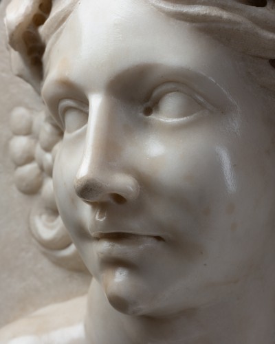 XVIIe siècle - Paire de médaillons en marbre – Nord de l’Italie  XVIIe siècle