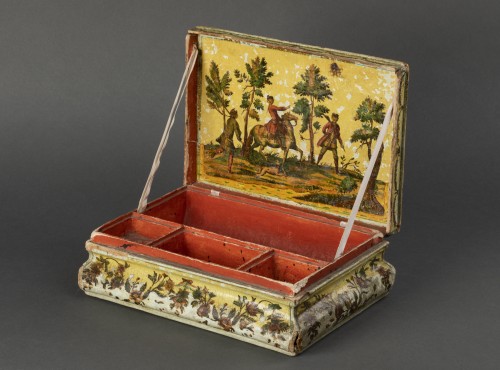 18th century - Cartapesta writing box - Italy 18th century