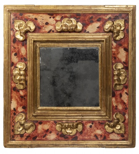 Miroir à décor de « marbre feint » - Italie du sud XVIIe siècle