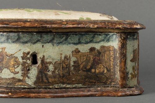 Antiquités - Sewing box made of wood and arte povera - Veneto Early 18th century