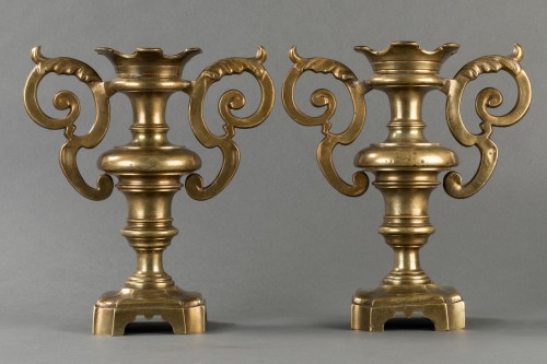 Pair of decorative elements - Italy 17th century - Decorative Objects Style 