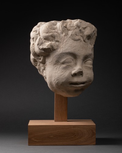 Putto head - Italy 17th century - Sculpture Style 