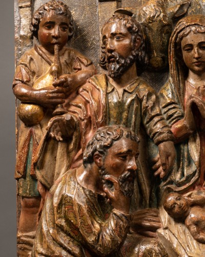 Sculpture Sculpture en Bois - Deux panneaux de retable - Renaissance Espagnole XVIe siècle