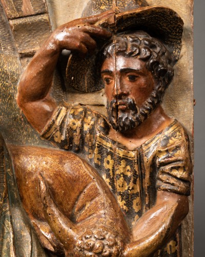 XVIe siècle et avant - Deux panneaux de retable - Renaissance Espagnole XVIe siècle
