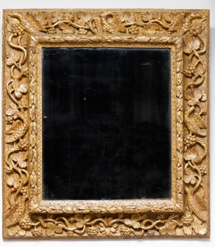 Mirrors, Trumeau  - Gilded wooden mirror - Burgundy 17th century